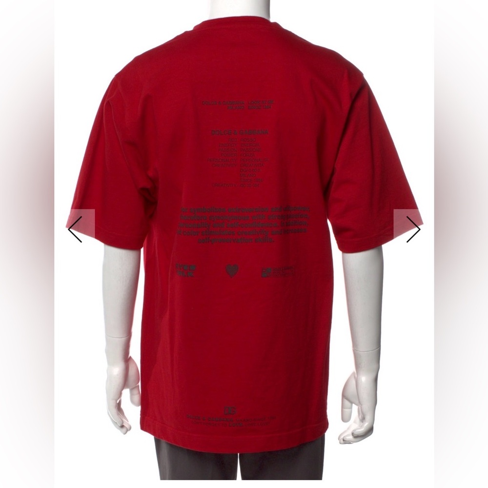 Dolce and Gabbana Vibrant Red Graphic Tee